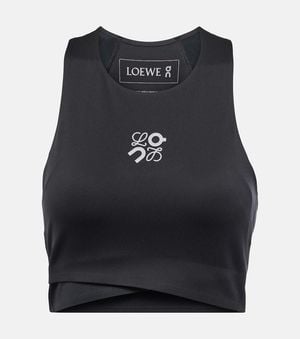 Loewe X On Performance Logo Crop Top - Blue
