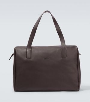 ZEGNA Bolso De Viaje De Piel - Marrón