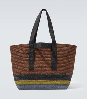 Loewe Shopper Fold Aus Raffiabast - Braun