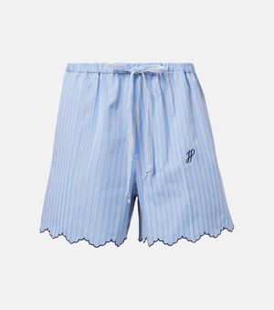 Patou Shorts Aus Baumwollpopeline - Blau