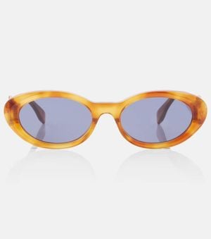 Fendi Ovale Sonnenbrille Ff Diamonds - Blau