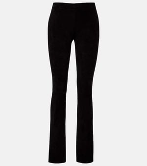 Stouls Pantalon Evase Jp Long En Daim - Noir