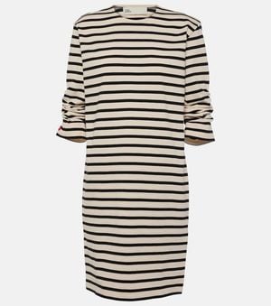 Tory Burch Striped Cotton Minidress - Black