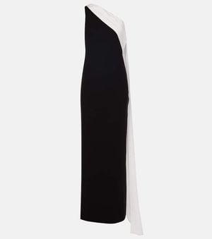 Roland Mouret Scarf-Detail One-Shoulder Gown - Black