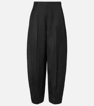 FFORME Yvette Barrel-Leg Trousers - Black