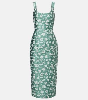 Markarian Numa Brocade Midi Dress - Green