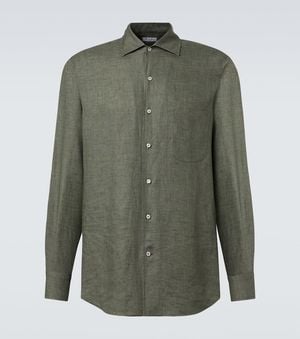 Loro Piana Andre Linen Shirt - Green