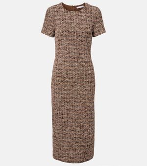 Max Mara Giugno Cotton And Wool-Blend Midi Dress - Natural