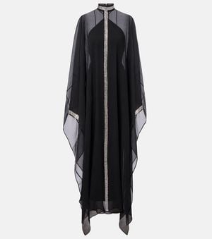 ‎Taller Marmo Parthenon Swarovski Crystal-Embellished Silk-Crepon Gown - Black