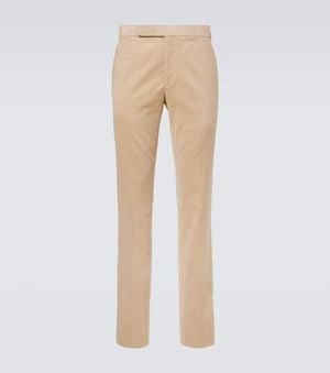 Ralph Lauren Cotton Corduroy Straight Pants - Natural