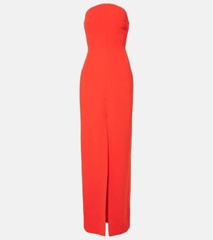 David Koma Strapless Gown - Red