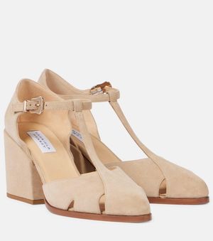 Gabriela Hearst Evita Suede Sandals - Natural