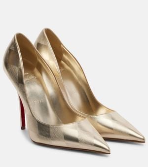 Christian Louboutin Pumps Miss Z 100 Aus Metallic-Leder - Natur