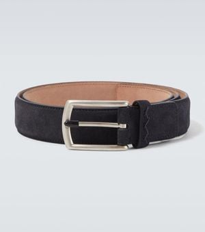 ZEGNA Ceinture Triple Stitch En Cuir - Noir
