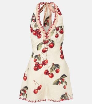 CAMILLA Playsuit Notes From The Road Aus Leinen - Natur