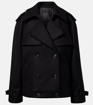Nili Lotan Amaury Double-Breasted Wool-Blend Coat - Black