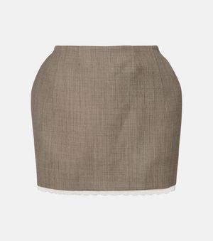 Magda Butrym Minifalda De Lana - Neutro