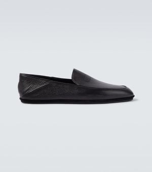 John Lobb Tyne Leather Loafers - Black