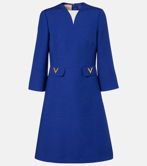 Valentino Crepe Couture Minidress - Blue