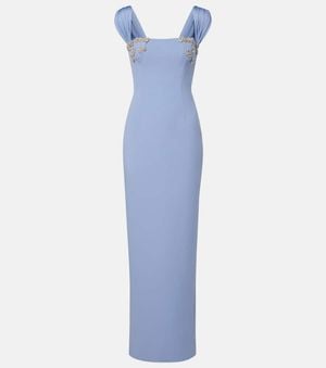 Rachel Gilbert Malia Embellished Gown - Blue