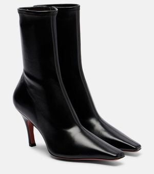 AMINA MUADDI Ankle Boots Jamie 80 Aus Leder - Schwarz