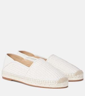 Manolo Blahnik Espadra Raffia Espadrilles - White