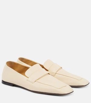 The Row Leather Loafers - Natural