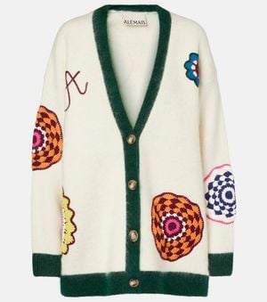 ALÉMAIS Cardigan Mit Haekelstrick - Weiß