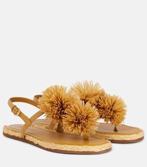 Ulla Johnson Espadrille-Sandalen Aus Leder - Mettallic