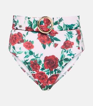 Alexandra Miro Ines Floral Bikini Bottoms - White