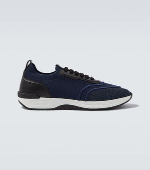 Brioni Socks Knitted Trainers - Blue