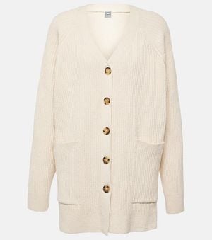 TOTEME Oversized Cotton-Blend Boucle Cardigan - Natural