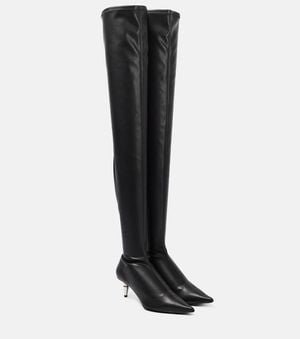 Proenza Schouler Spike Leather Over-The-Knee Boots - Black