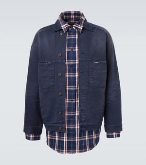 Balenciaga Layered Cotton Jacket - Blue