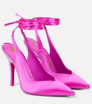 The Attico Escarpins Venus En Satin - Rose