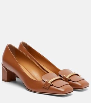 Tod's Barretta 50 Leather Court Shoes - Brown