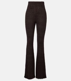 Loro Piana Silk And Cashmere Flared Pants - Black