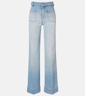 Victoria Beckham High-Rise Flared Jeans Alina - Blau