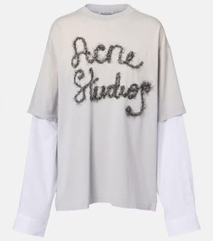 Acne Studios Longsleeve Edra Aus Baumwolle - Grau