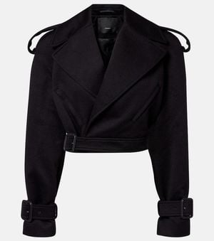 Wardrobe NYC Cropped Wool Jacket - Black