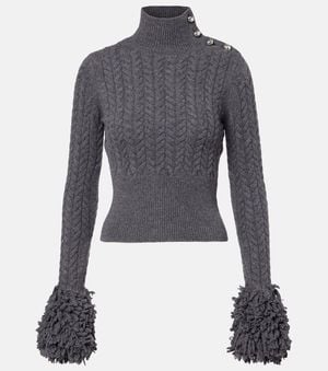 Patou Pullover Aus Wolle Und Kaschmir - Blau