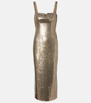 Roland Mouret Sequined Midi Dress - Natural
