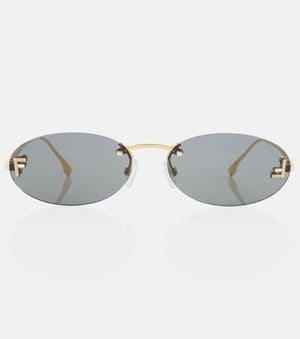 Fendi Ovale Sonnenbrille First - Grau