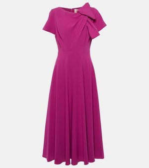 ROKSANDA Bow-Detail Midi Dress - Purple