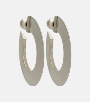 Alaïa Blade Hoop Earrings - White