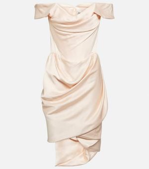 Vivienne Westwood Bridal Nova Cora Crepe Satin Minidress - Natural