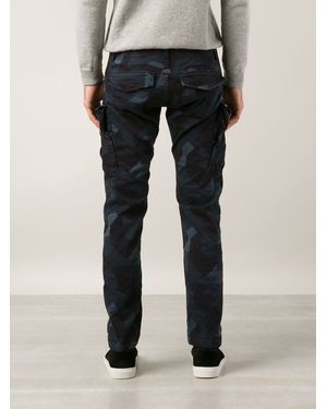 G-Star Camouflage Print Cargo Trousers - Blue
