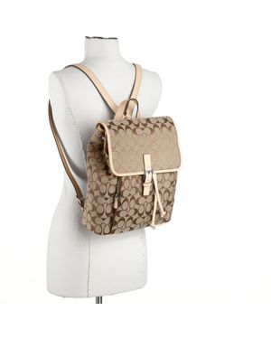 COACH Signature Backpack - Natural