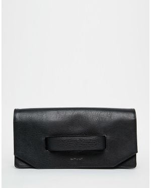 Matt & Nat Abiko Fold Over Clutch With Hand Grab - Black