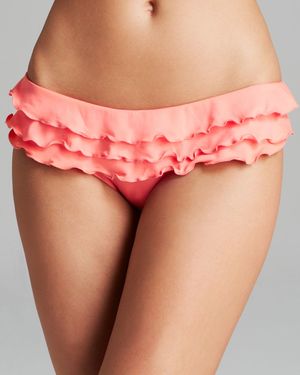OndadeMar Every Day in Colors Ruffle Bikini Bottom - Pink
